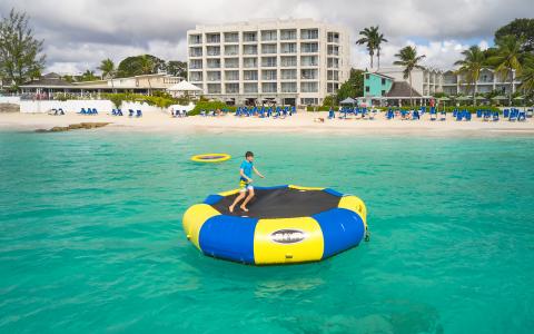 This image shows a beautiful beach scene