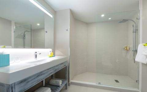 This image shows a modern bathroom interior