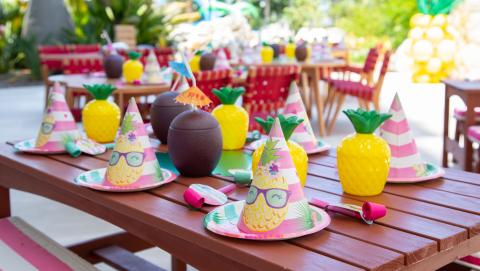 kids party table setup