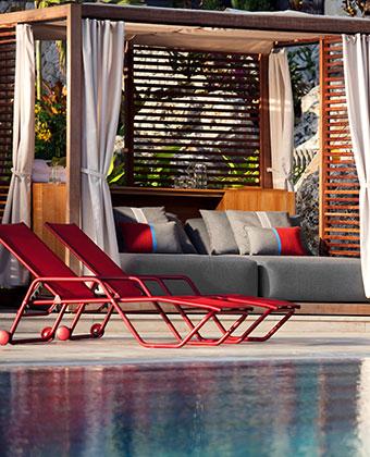poolside cabanas