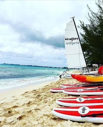surfboards on the beach