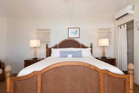 This image shows a neatly arranged bedroom