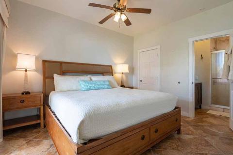 This image shows a neatly arranged bedroom