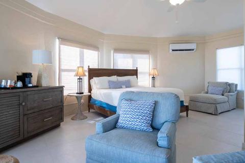 This image shows a well-appointed bedroom