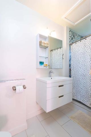 This image shows a modern and clean bathroom interior