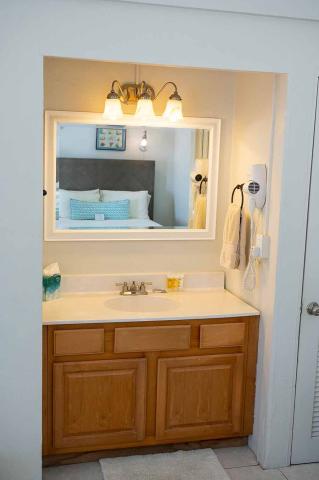 This is an image of a bathroom vanity view