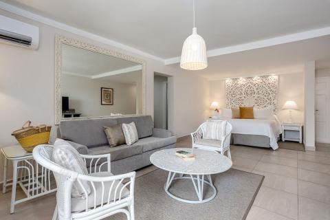 This image shows a neatly arranged interior of an apartment or home