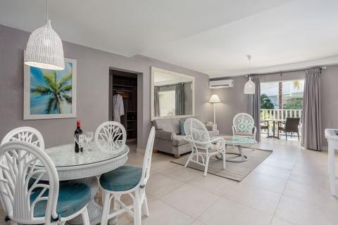 This image shows a stylishly decorated contemporary living space
