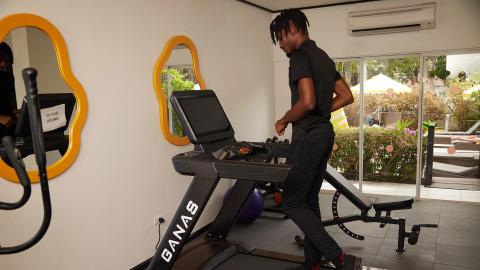 This is an image of a modern gym interior